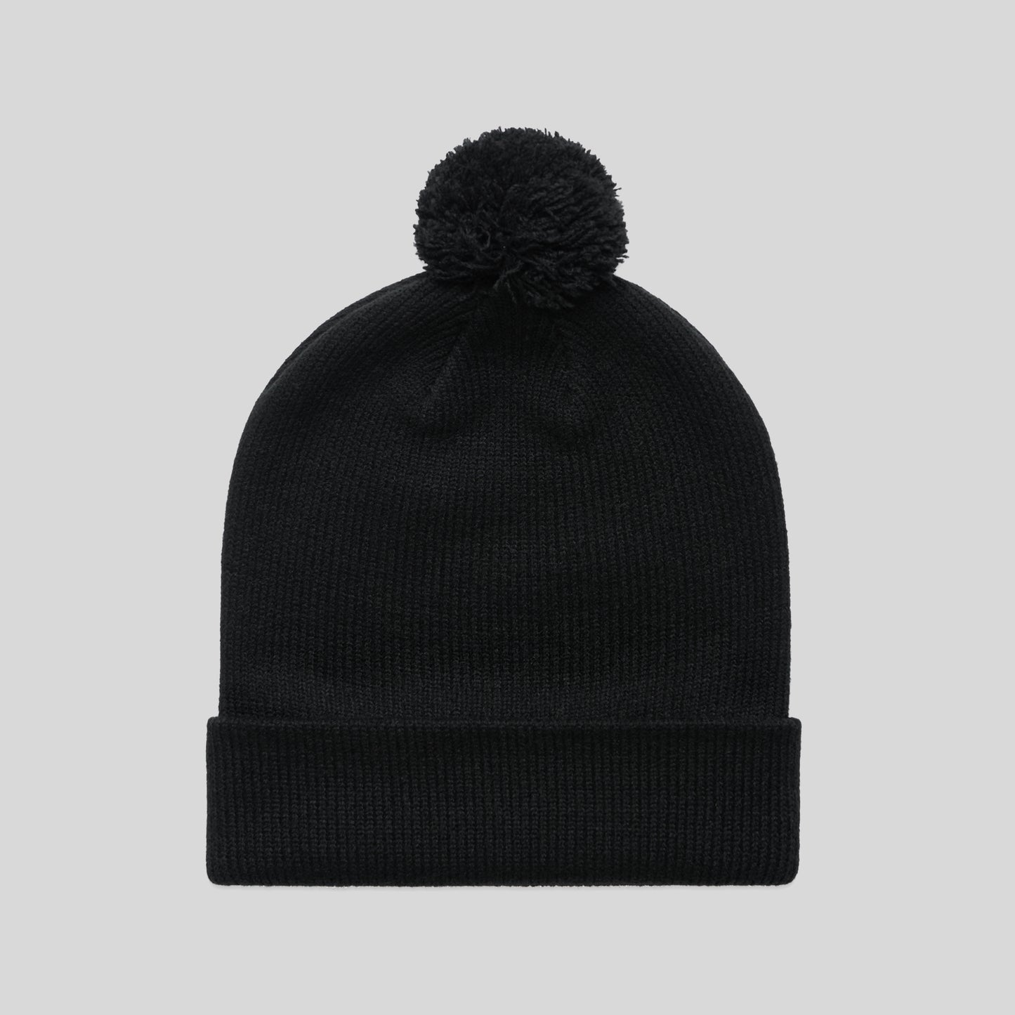 Embroidered Pom Pom Beanie